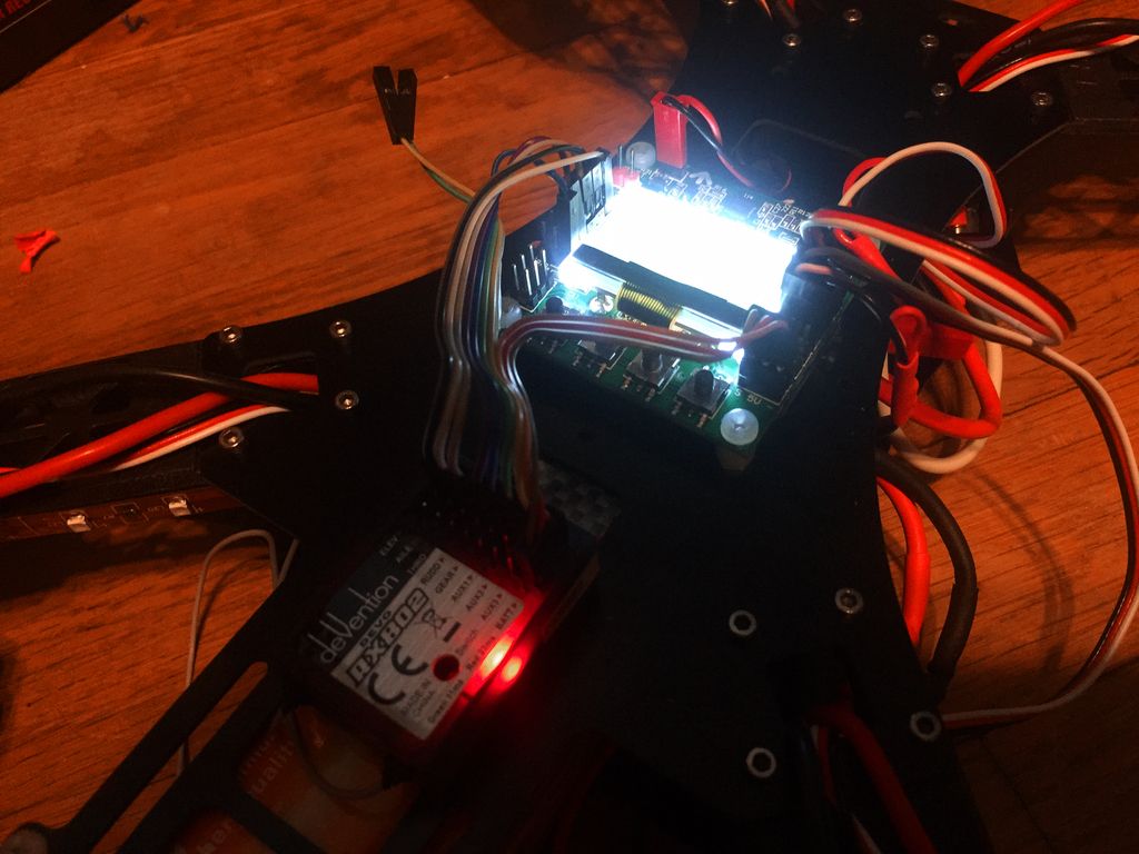 Powered on and RX connected to TX