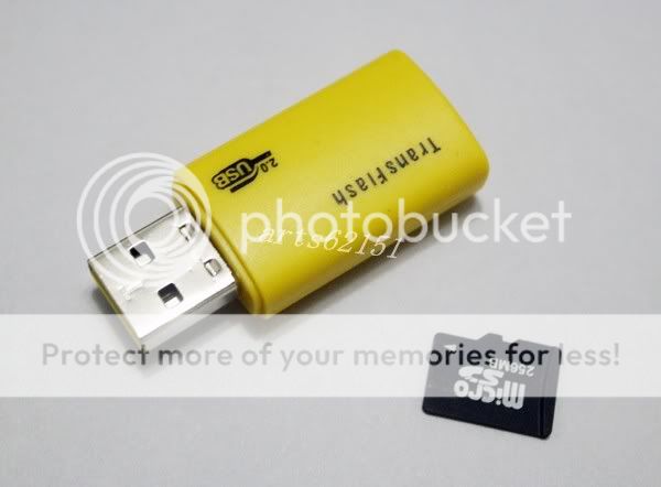 yellow Mini USB 2.0 MICRO SD SDHC TF CARD READER 4G 8G 16G  