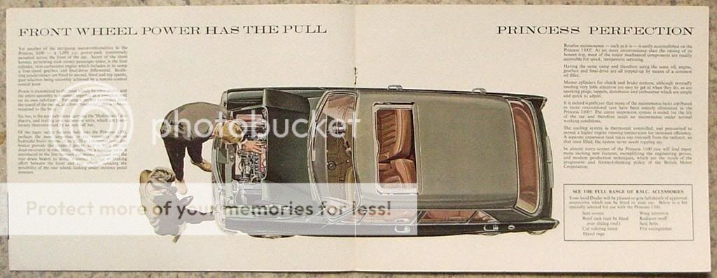 VANDEN PLAS Princess 1100 Sales Brochure 1964 #2232B  