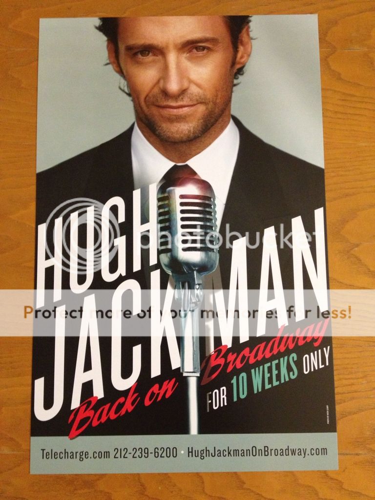 Hugh Jackman Back on Broadway Window Card Poster Mint